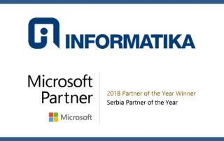 Preduzeće Informatika a.d. dobilo je priznanje Microsoft partner godine 2018 za Srbiju, objavila je kompanija Microsoft. Godišnje nagrade predstavljaju priznanja za najznačajnije Microsoft partnere ukazujući na njihovu izvrsnost u inoviranju i implementaciji korisničkih rešenja zasnovanih na tehnologiji Microsofta.
